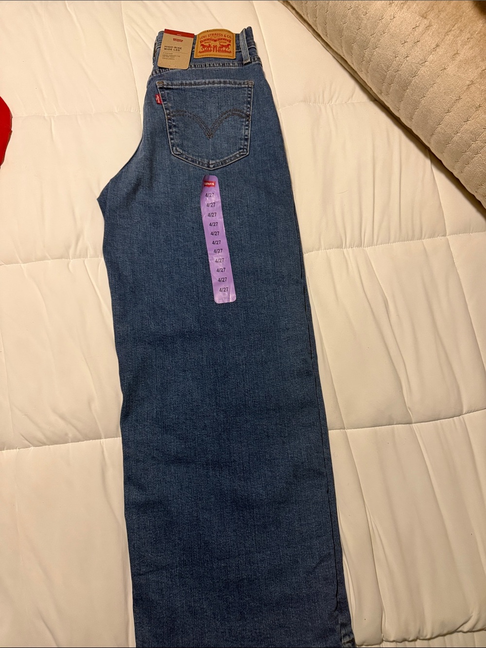 Levi's Women's Straight Leg Jeans in Dark Blue Denim